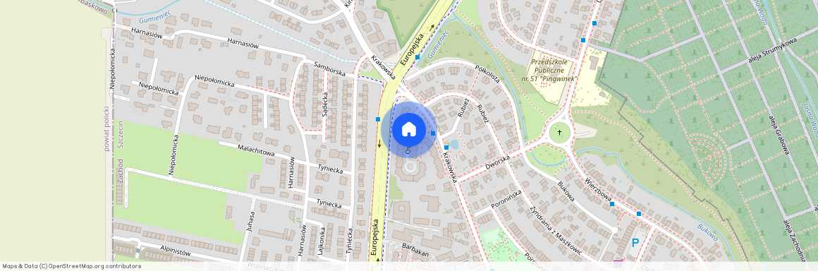 ul. Ostrobramska, Gumieńce, Zachód, Szczecin, zachodniopomorskie