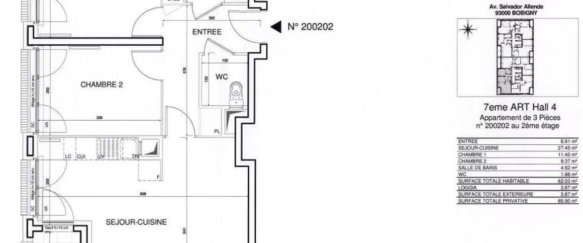 location Appartement T3 DE 61m² À BOBIGNY - Photo 1