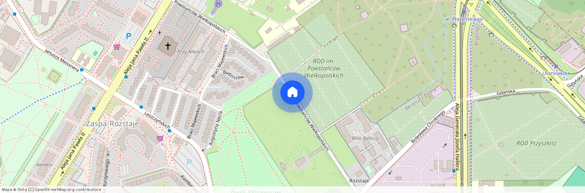 ul. Powstańców Wielkopolskich, Zaspa-Rozstaje, Gdańsk, pomorskie