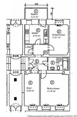 Tolle 3-Raum Wohnung mit Badewanne und Balkon in Löbtau !!! - Foto 1