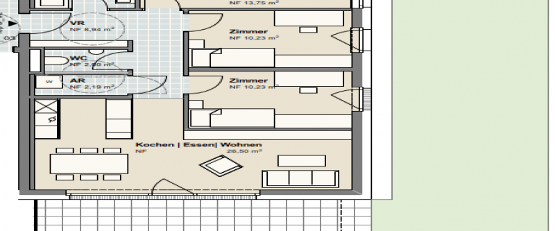 Graz-Feldkirchen: Geförderte, exklusive 4-Zimmer-Wohnung mit Terrasse - Foto 1