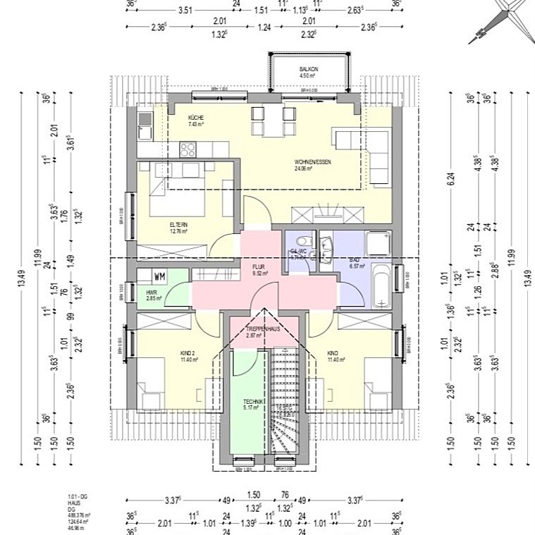 Neuwertige 4-Zimmer-Wohnung mit Balkon - Foto 1