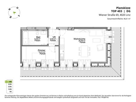 Klimatisierte 2 Zimmer DG-Neubauwohnung mit Küche - Nähe Herz Jesu Kirche - Photo 2