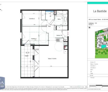 Appartement à louer 3 pièces 65.34m² - Photo 2