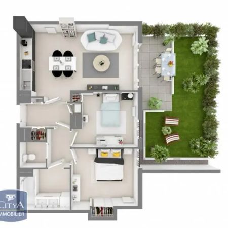 Appartement à louer 3 pièces 62.33m² - Photo 3