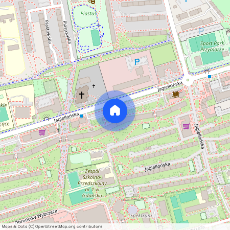 ul. Jagiellońska, Przymorze Wielkie, Gdańsk, pomorskie
