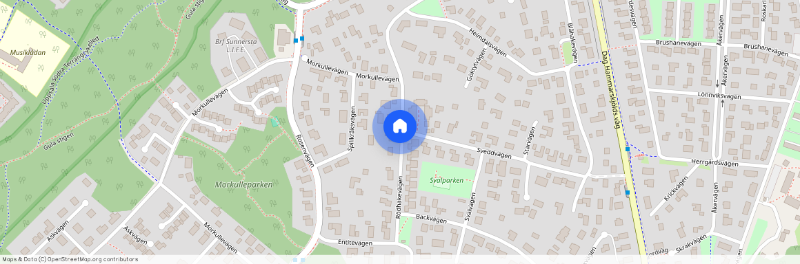 Rödhakevägen, Uppsala