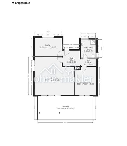 Möblierte 2-Zimmer EG-Wohnung mit Terrasse in Raunheim - Foto 4