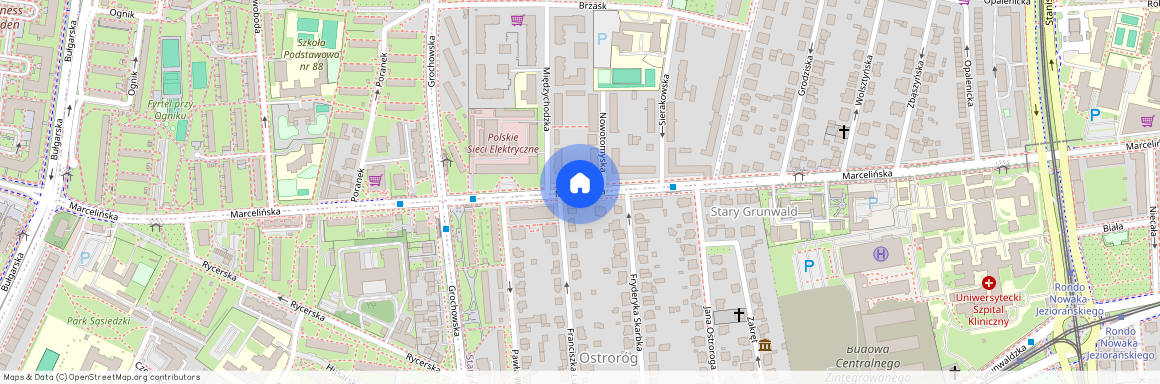 ul. Marcelińska, Ostroróg, Grunwald, Poznań, wielkopolskie