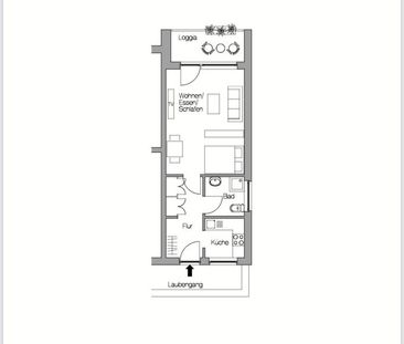 Renovierte Wohnung mit Einbauküche in Stadtnähe zu vermieten - Foto 1