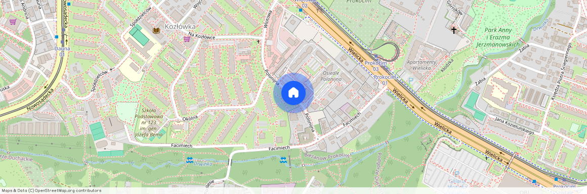 ul. Polonijna, Kozłówka, Bieżanów-Prokocim, Kraków, małopolskie