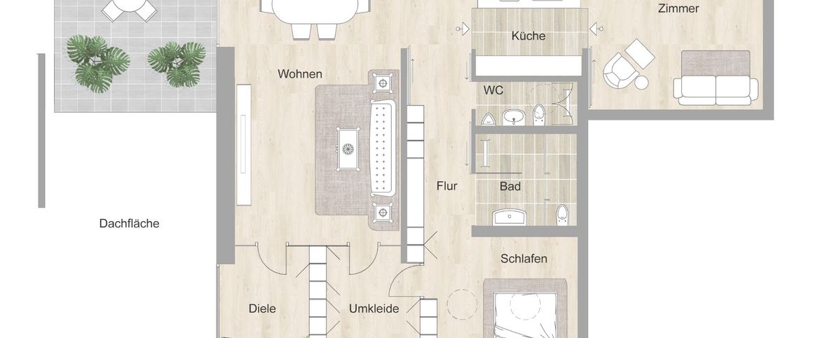 Citylights & Ballons – Penthouse mit besonderem Flair und EBK! - Photo 1