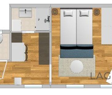 Vollmöblierte 1-Zimmerwohnung im Innenhof - Foto 1