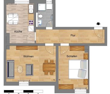 Modernisierte 2-Zimmerwohnung in Hannover-Herrenhausen - Photo 2