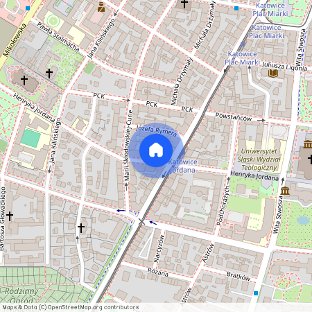 ul. Henryka Jordana 12A, Śródmieście, Katowice, śląskie