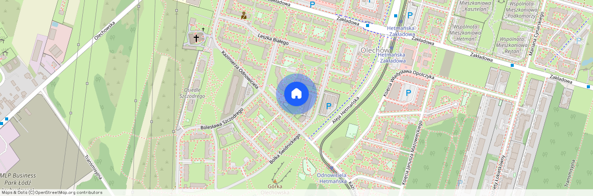 Kazimmierza Odnowiciela 12, Olechów, Widzew, Łódź, łódzkie
