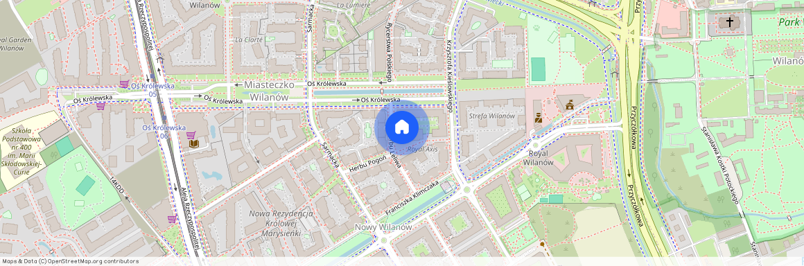 ul. Franciszka Klimczaka, Błonia Wilanowskie, Wilanów, Warszawa, mazowieckie