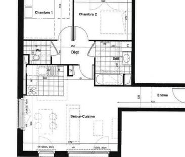 3 pièces - 66,6 m² - 1er étage - Colocation non autorisée - Photo 1