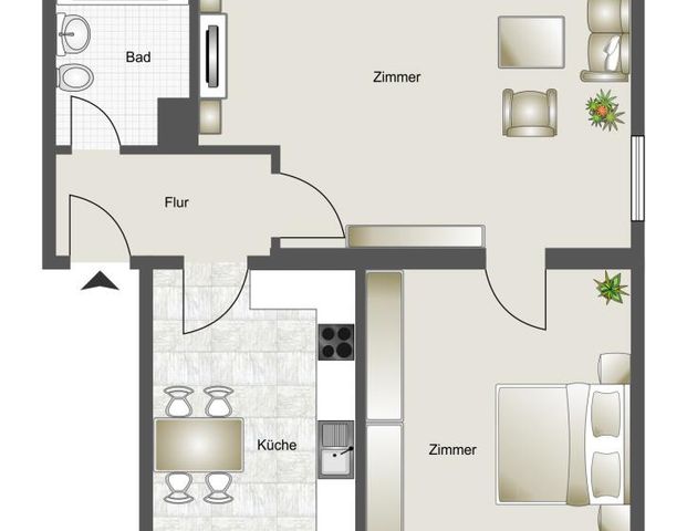 2-Zimmer Wohnung in Gerthe - Foto 1