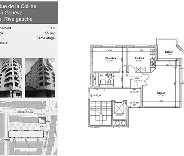 Appartement de 3 pièces au 3ème étage avec balcon - Photo 3