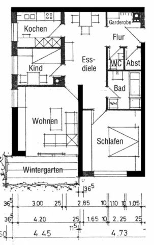 3,5-Zimmer-Wohnung mit Wintergarten und Garage - Photo 2