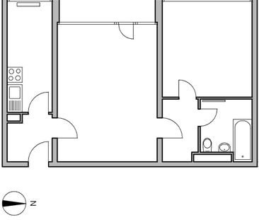 Demnächst frei! 2-Zimmer-Wohnung in Ratingen West - Photo 1