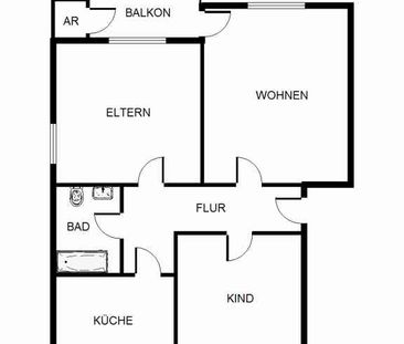 3-Zimmer-Wohnung,komplett Saniert mit modernem Badezimmer - Foto 4