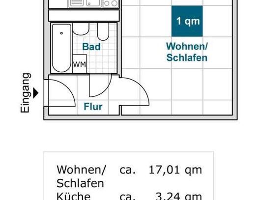 Schicke Einbauküche in dieser 1 Zimmer Wohnung. - Foto 1