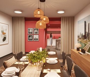45. Etage - DC2 Tower: Exklusive Studio mit Sonnenuntergang View - Foto 5