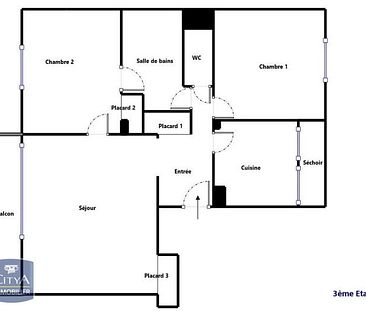 Location appartement 3 pièces de 61.05m² - Photo 2