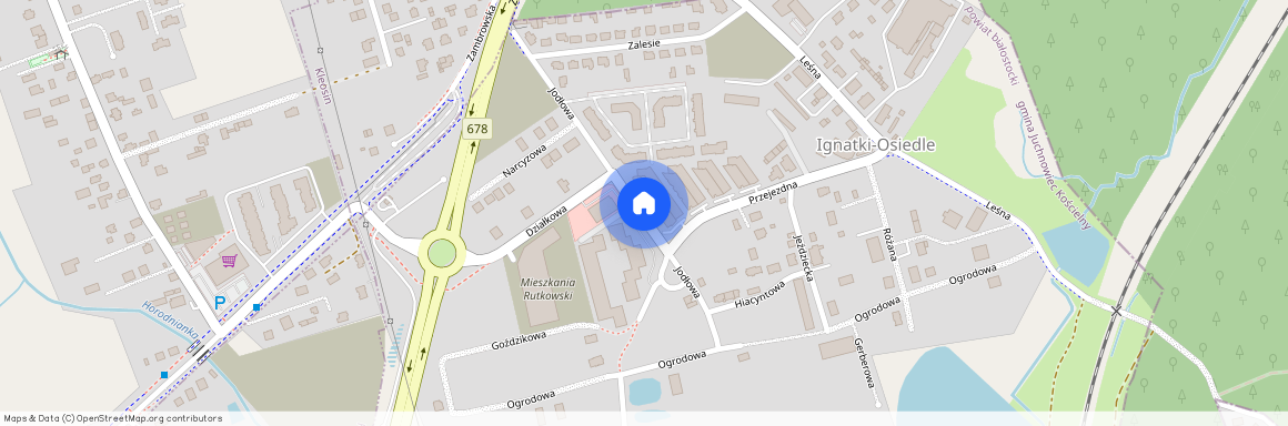 ul. Jodłowa, Księżyno-Kolonia, Juchnowiec Kościelny, białostocki, podlaskie, Białystok