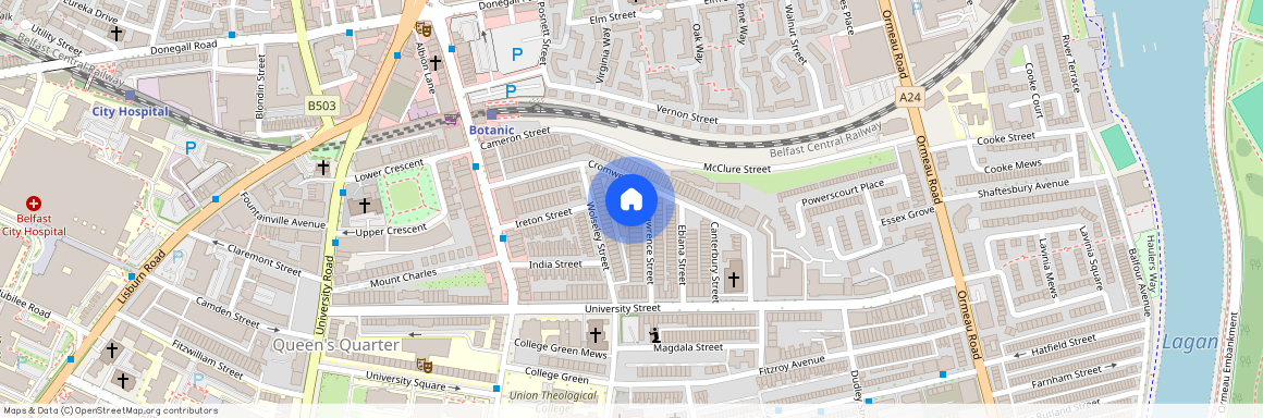 Flat 2, 1 Lawrence Street, Botanic, BT71LE, Belfast, Belfast,