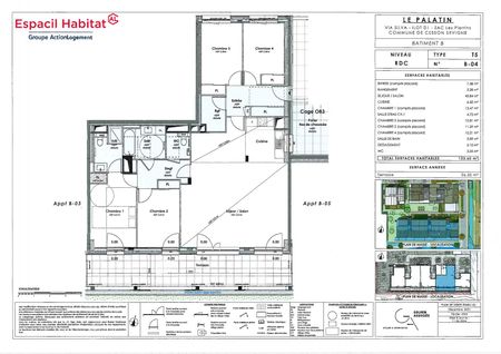 Appartement neuf 5 pièces à louer – Résidence Le Palatin à Cesson-Sévigné (Rennes Métropole) - Photo 3