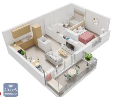 Appartement à louer 2 pièces 43.17m² - Photo 2