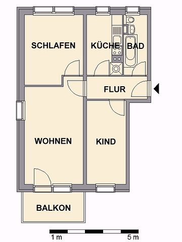 3-Raum-Wohnung mit Balkon in begrünter Wohnlage - Foto 4