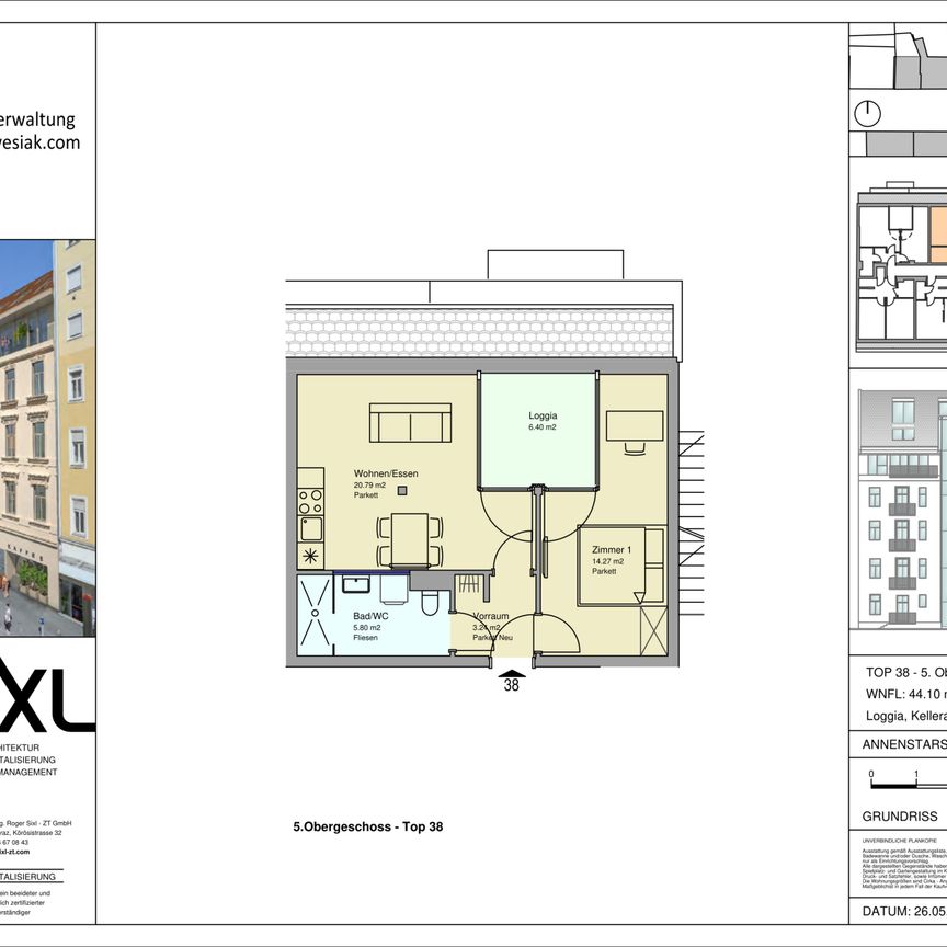 Annenstraße 32/38 - Helle und geräumige geförderte 2 Zimmerwohnung mit Loggia - Photo 1