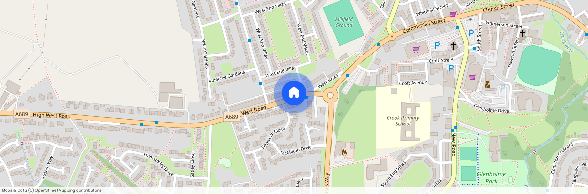 West Road, Crook, DL15