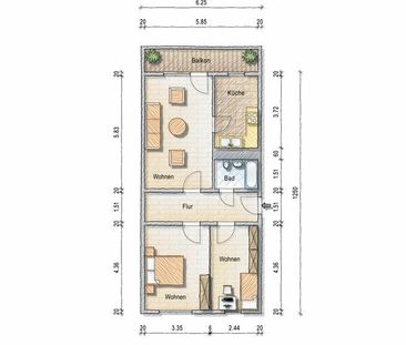 3-Raum Wohnung mit Wald-Blick - Photo 2