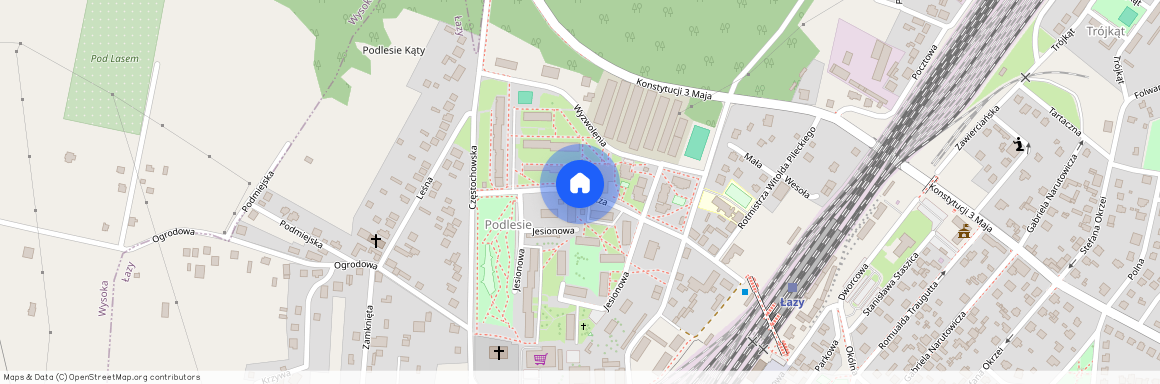 ul. Spółdzielcza, Łazy, Łazy, zawierciański, śląskie