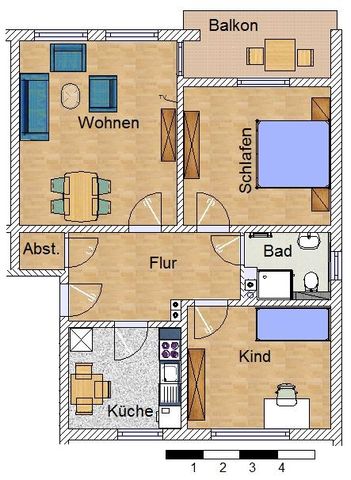modernisierte 3-Zimmerwohnung mit Loggia in Sehnde - Photo 5