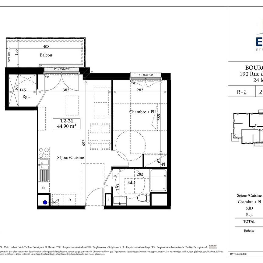Location Appartement 2 pièces 45m² BOURG ACHARD 27310 - Photo 2
