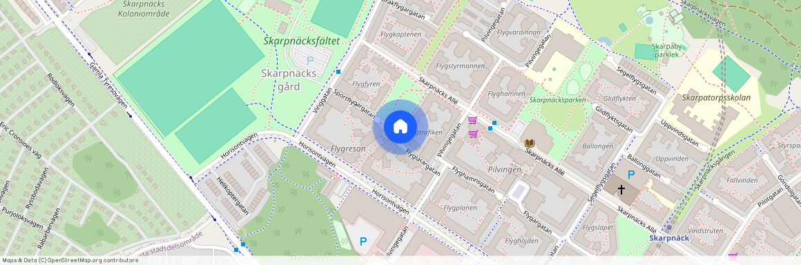 Flyglärargatan 4, Skarpnäcks Gård