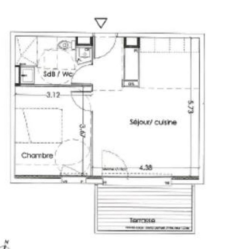 location Appartement T2 DE 41.8m² À VILLENAVE D'ORNON - Photo 2