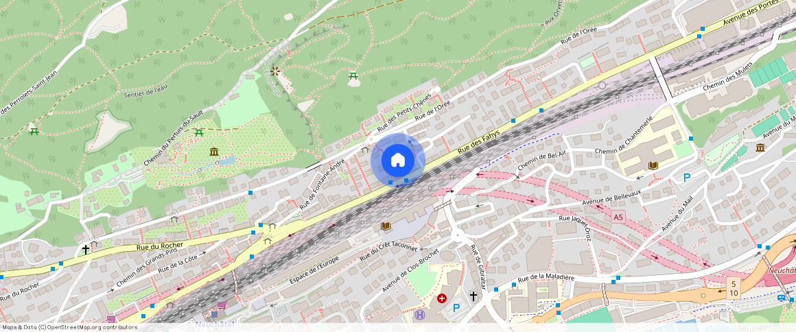 Rue des Fahys **, 2000, Neuchâtel