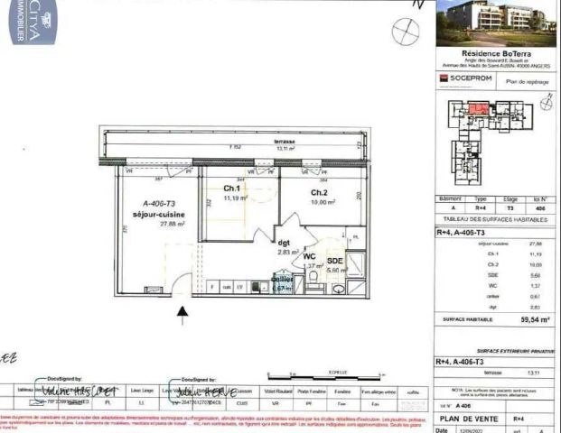 Appartement à louer 3 pièces 59.54m² - Photo 1