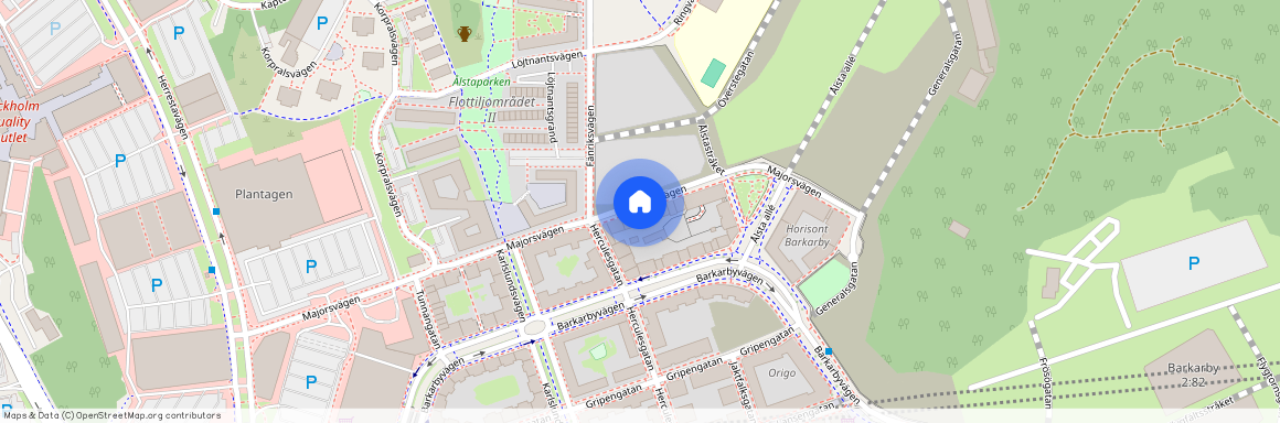 Majorsvägen 22B, Barkarbystaden