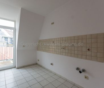 Balkon - Einbauküche - Weitblick - 77 m² | 3-Zimmer-Wohnung Plauen ... - Photo 2