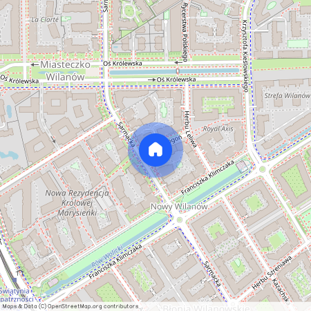 ul. Franciszka Klimczaka, Błonia Wilanowskie, Wilanów, Warszawa, mazowieckie