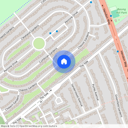 Cheviot Gardens, Golders Green Estate, NW2, London