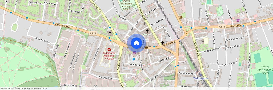 BROAD STREET, CENTRAL TEDD, 7 MINS WALK STATION